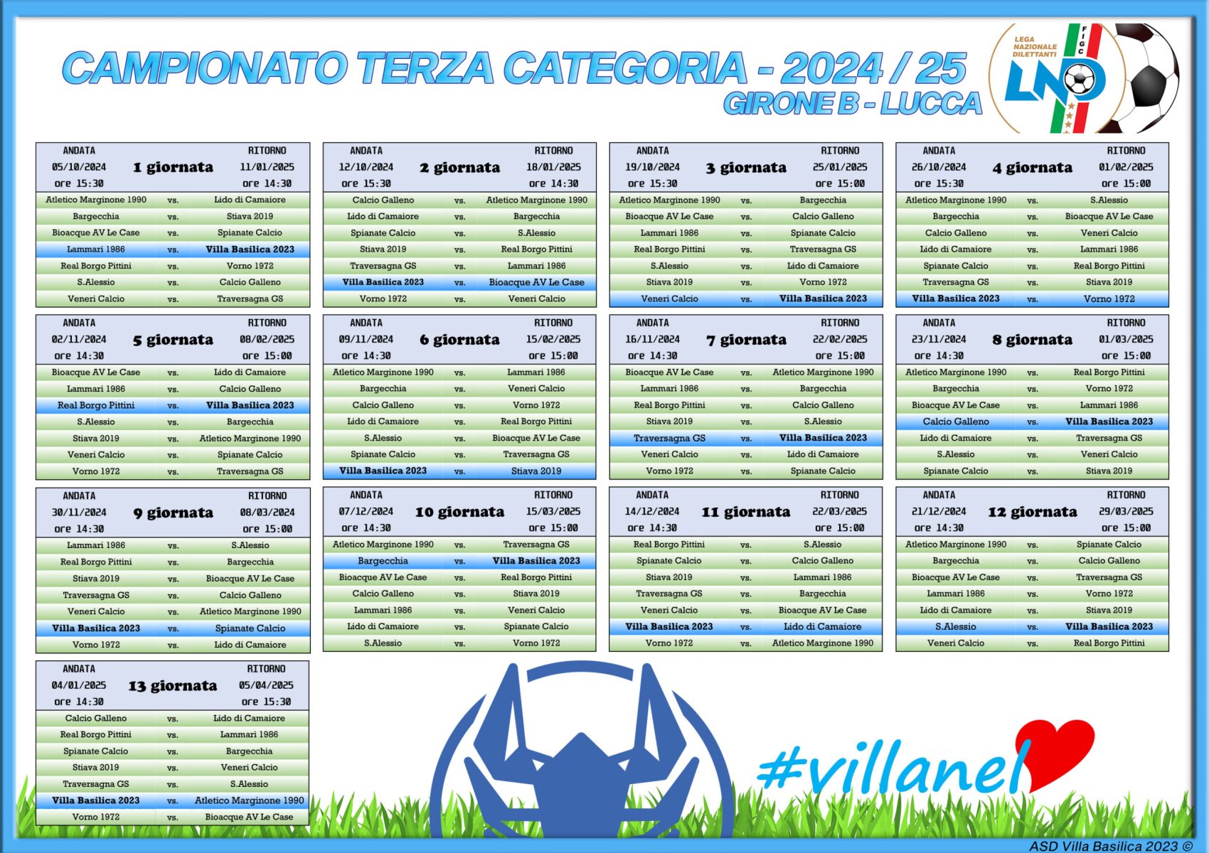 Calendario 2024-25